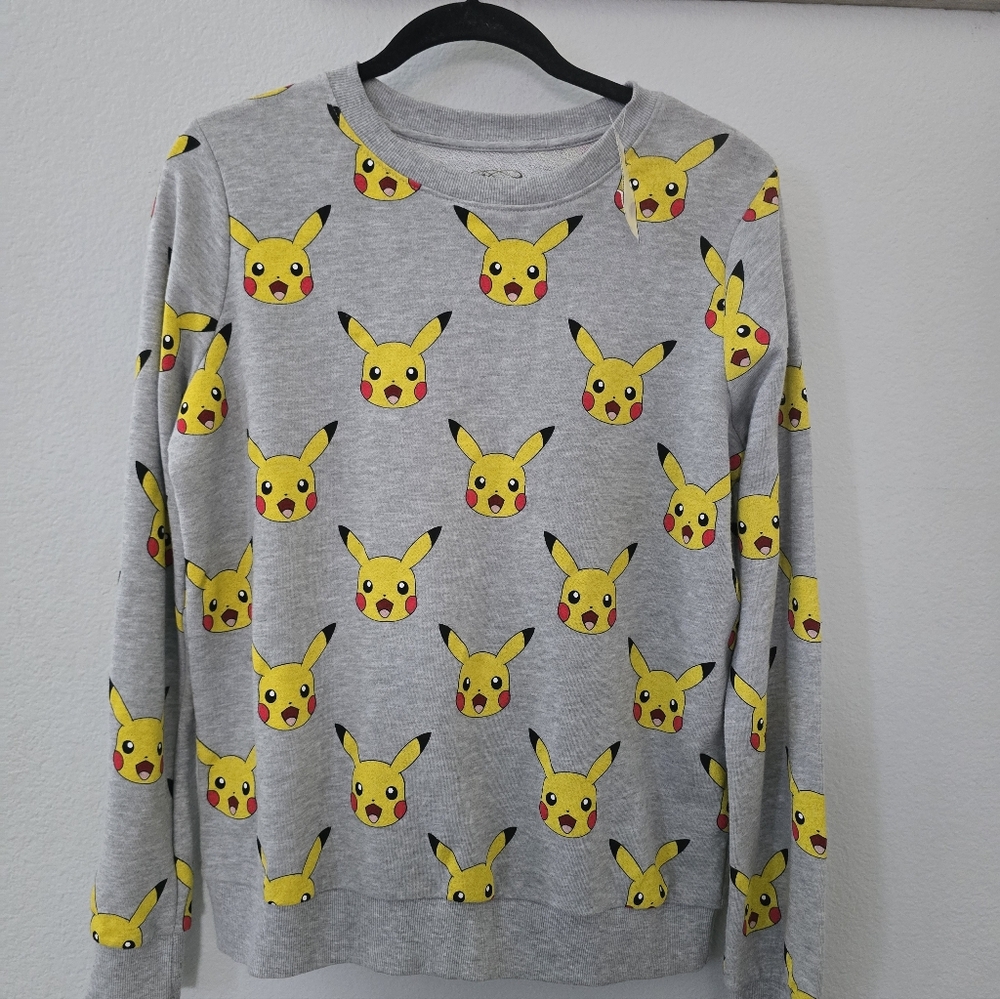 Pikachu Heather Grey Sweater